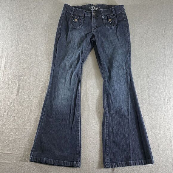 Old Navy Jeans‎ Womens 10 Regular The Diva Blue Stretch Mid Rise Bootcut - Picture 1 of 11